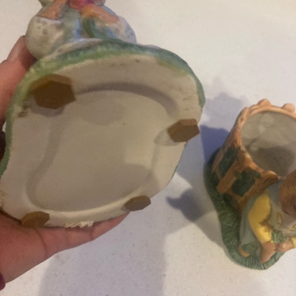 Set of 2 bunny planter, candy dish, trinket, etc… - Picture 6 of 12